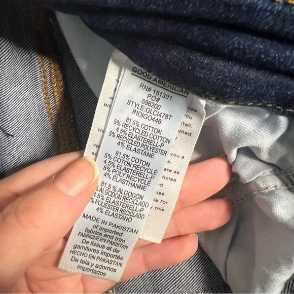 Good American Blue Skinny Stretch size 6-12 - Picture 5 of 5